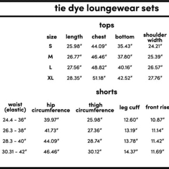 New NWT TEAL AND WHITE TIE DYE LOUNGEWEAR SET - SMALL **Last one!!** - Picture 3 of 3